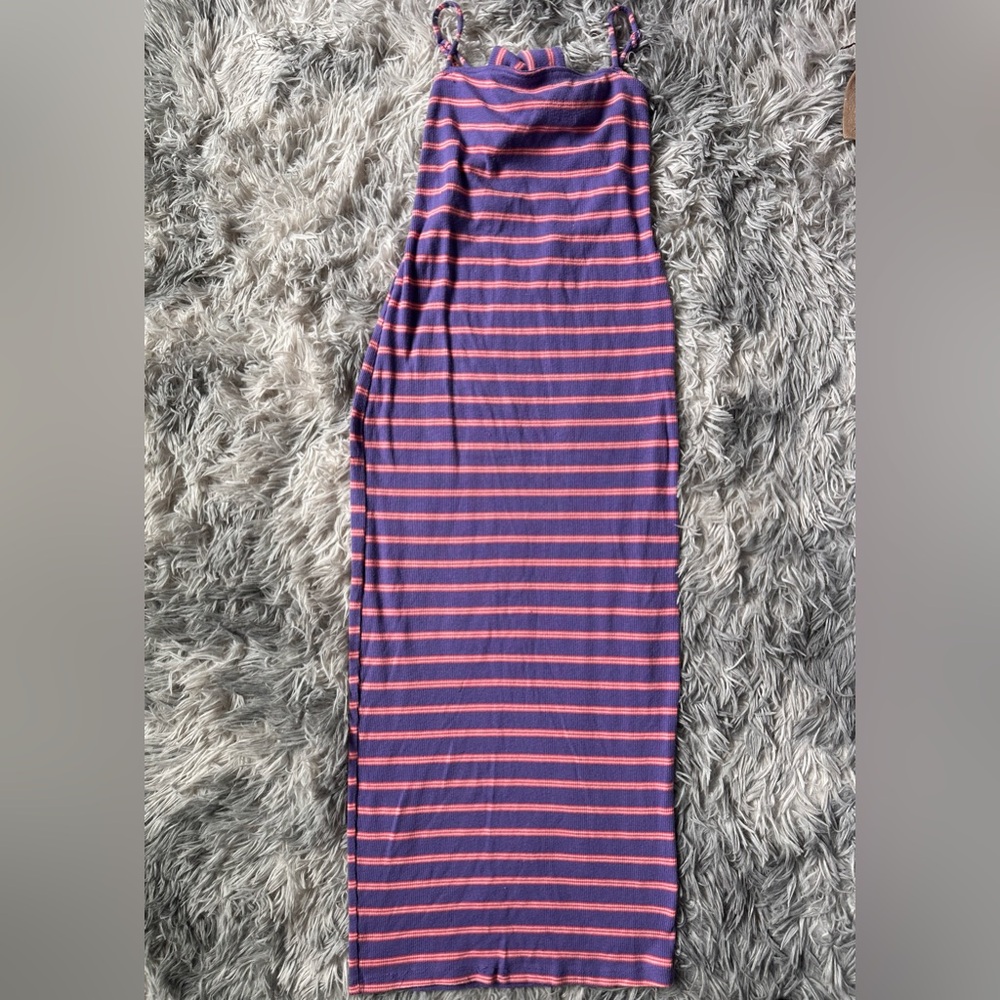 Striped Purple and Pink Women's Dress